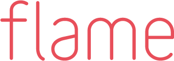 The flame wordmark